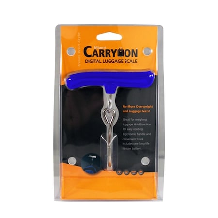 Miami Carry On Miami CarryOn Digital Luggage Scale with Hook - up to 110 Lbs. Blue TRSC02BL